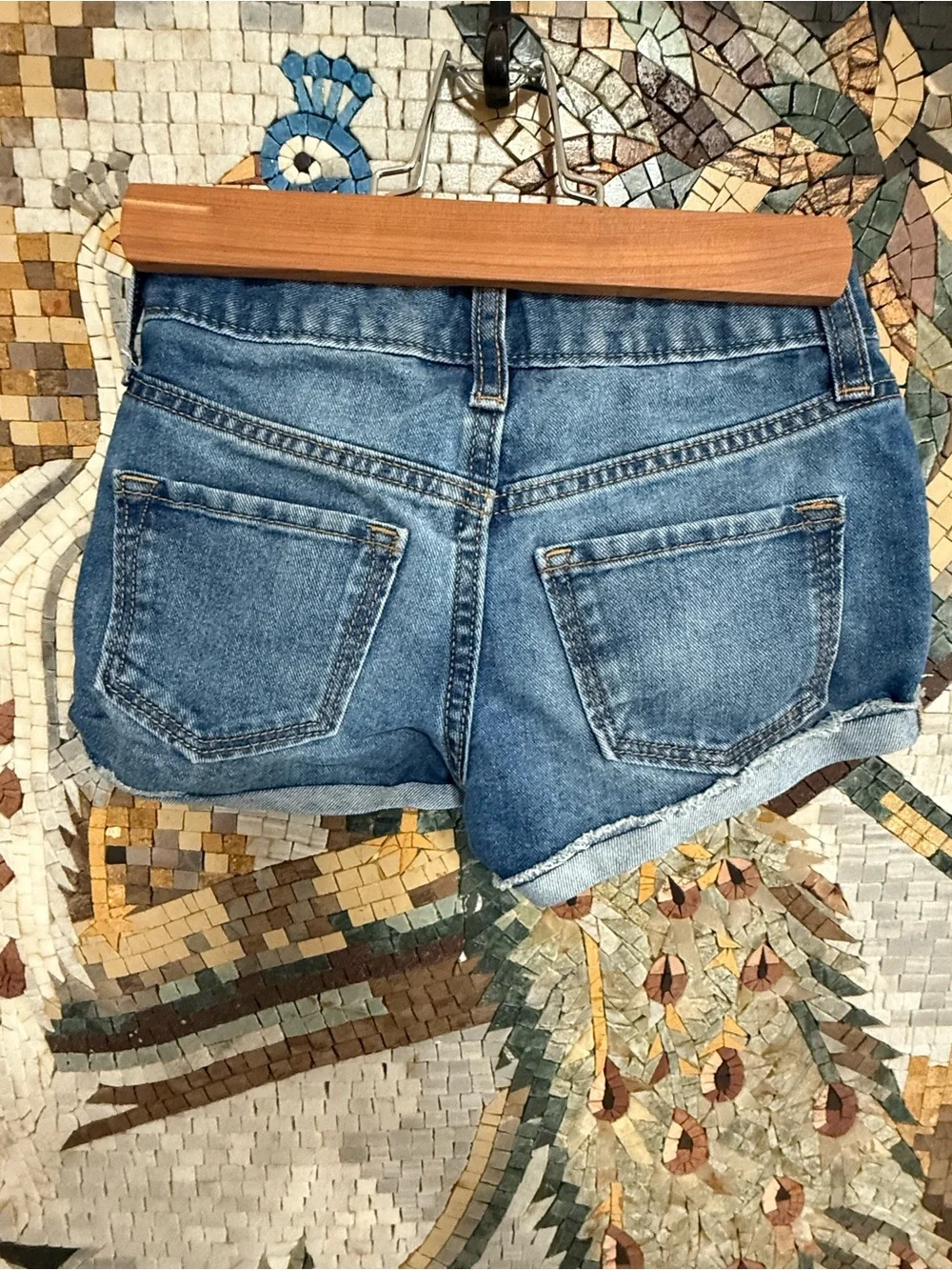 Old Navy Medium Blue Denim Cutoff Shorts